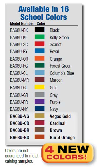 16 School Colors Chart