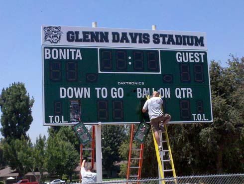 Scoreboard Installation Bonita High School