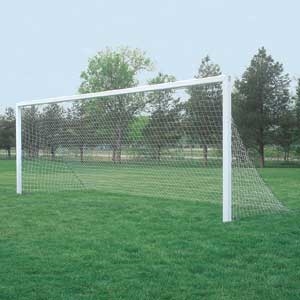 Picture of Bison ShootOut 4" Square Aluminum Permanent/Semi Permanent Soccer Goals