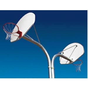 Picture of L.A. Steelcraft Back To Back Curved Basketball Posts