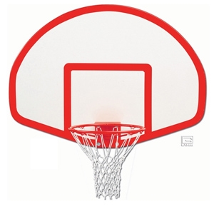 Picture of Gared 39" x 54" Fiberglass Fan-Shape Backboard with Target and Border