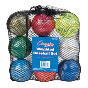 Picture of Champion Sports Weighted Training Baseball Set