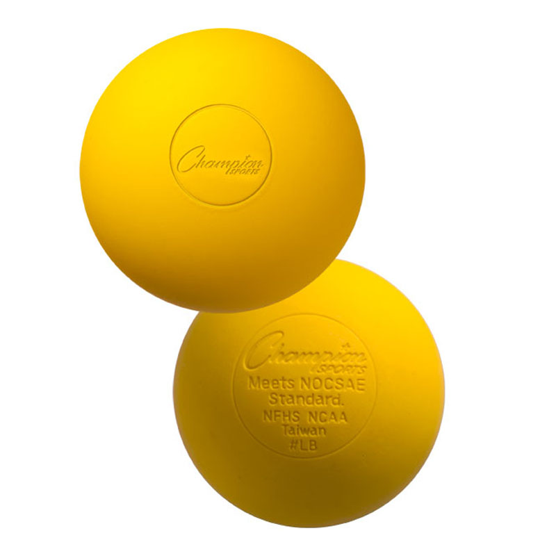 Single Champion Sports Official Size Rubber Lacrosse Ball Yellow 