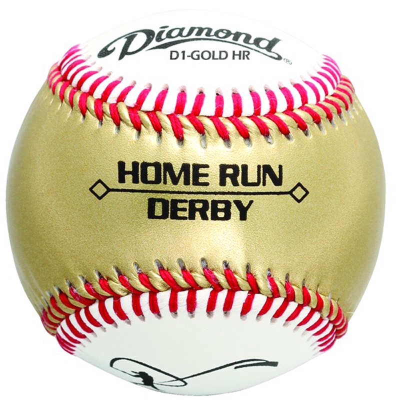 Diamond D1-Gold HR Gold Home Run Derby White/Yellow Baseball S DZ
