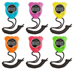 Picture of Champion Sports Neon Six Color Stop Watch Set