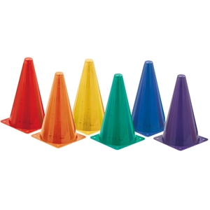 Picture of Champion Sports Hi Visibility Fluorescent 9" Poly Cone Set