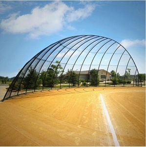Picture of PW Athletic Perpendicular Arch Backstop - Powder Coated Frame & Vinyl Coated Mesh