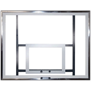 Picture of PW Athletic 42" X 54" Polycarbonate Rectangle Backboard with White Target and Perimeter