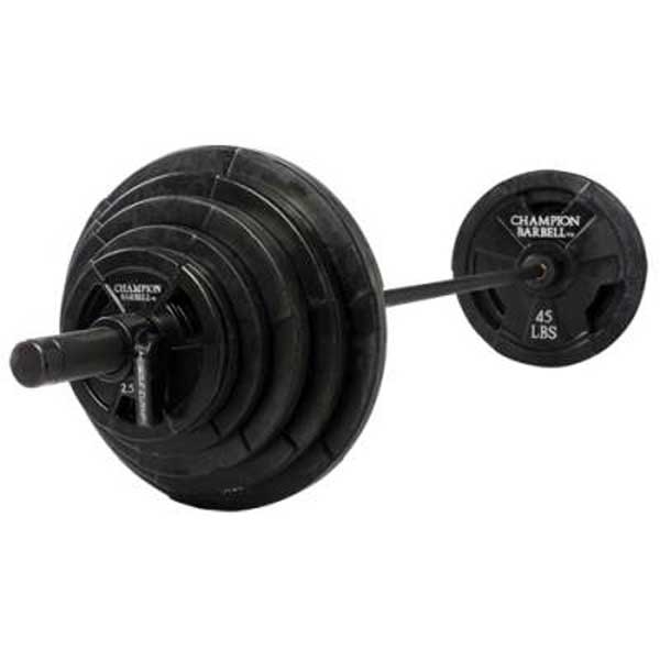 Champion Barbell Olympic Rubber Coated Grip Plate
