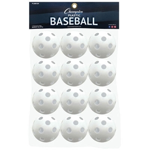 Picture of Champion Sports Plastic Baseball Retail Pack Of 12