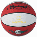 Picture of Markwort Mini Rubber Basketball Red/White