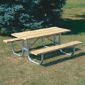 Picture of BSN 8' Walk-Thru Heavy Duty Picnic Table 1276008