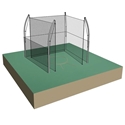 Picture of Jaypro Shot Cage Throwing Sector with Safety and Barrier Nets