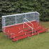 Picture of Jaypro 21 ft. Powder Coated 5 Row Double Foot Plank with Guard Rail & Aisle Bleacher