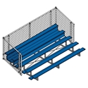 Picture of Jaypro 5 Row Single Foot Plank with Chain Link Rail & Powder Coated Bleachers
