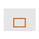 Picture of Heavy-Duty 1" Thick Polyethylene Rectangle, 42" H x 60" W, White , Inlaid Orange Target LA-24T