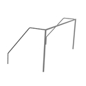 Picture of Round Soccer Goal System, 4-1/2" O.D. Tube, 8' x 24' with 2 net supports, (Permanent) Steel for use with LA-8304-24 Ground Sleeves and LA-8301-24 Ground Sleeves LA-2230-01G