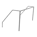 Picture of Complete 2" x 4" Soccer Goal System, 8' x 24' with 2 net supports, (Permanent) Steel for use with LA-8324-24 Ground Sleeves and LA-8301-24 Ground Sleeves LA-2238-01G