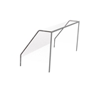 Picture of Complete 2" x 4" Soccer Goal System, 7' x 21' with 2 net supports, (Permanent) Aluminum for use with LA-8324-24 Ground Sleeves and LA-8301-24 Ground Sleeves LA-2238-22A