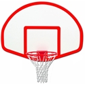 Picture of Gared 39" x 54" Fiberglass Fan-Shape Backboard with Target and Border