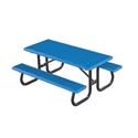 Picture of 6 ft picnic table with (2) 6 ft benches, and a heavy duty 10 GA perforated top 4214-06