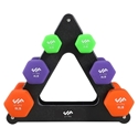 Picture of JFIT 24 Lb Dumbbell Set W/Stand J-DBSTL24