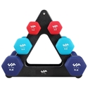 Picture of JFIT 32 Lb Dumbbell Set W/Steel Stand J-DBSTL32