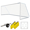 Picture of Jaypro Nova Premier Adjustable Soccer Goal Package with White Net