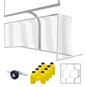 Picture of Jaypro Nova Premier Adjustable Soccer Goal Package with Black and White Net