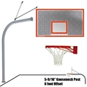 Picture of Gooseneck 72 in. Perforated Steel Backboard - Double Rim Goal 656-PERF-DR