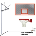 Picture of Straight Post 72 in. Perforated  Aluminum Backboard - Double Rim SPA4-ALP-DR