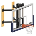 Picture of Jaypro Basketball System - Wall-Mounted - Shooting Station - Adjustable Height (Indoor) - 72 in. Glass Backboard, Contender Series Breakaway Goal