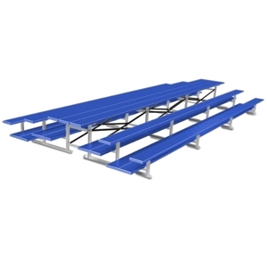 Picture of Jaypro Back-To-Back Double Foot Plank 3 Row Bleacher