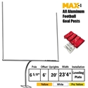 Picture of Jaypro Football Goal Posts - 6-5/8 in. Pole | 6 ft. Offset | 20 ft. Uprights | 23 ft.-4 in. Wide [HS] | Leveling Plate - Max-1