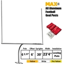 Picture of Jaypro Football Goal Posts - 6-5/8 in. Pole | 6 ft. Offset | 30 ft. Uprights | 23 ft.-4 in. Wide [HS] | Leveling Plate - Max-1