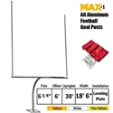 Picture of Jaypro Football Goal Posts - 6-5/8 in. Pole | 6 ft. Offset | 30 ft. Uprights | 18 ft.-6 in. Wide Collegiate Leveling Plate - Max-1