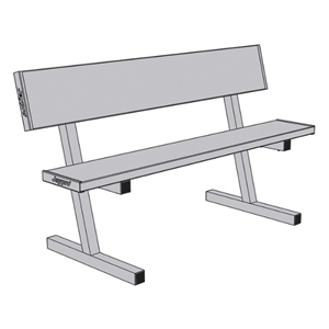 Picture of Jaypro Portable 5 ft. Courtside Bench with Seat Back