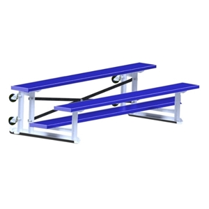 Picture of Jaypro 2 Row Single Foot Plank Tip & Roll Powder Coated Bleachers