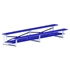 Picture of Jaypro 15 ft. 2 Row Double Foot Plank Powder Coated Bleacher