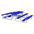 Picture of Jaypro 3 Row Single Foot Plank Back-To-Back Powder Coated Bleachers