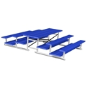 Picture of Jaypro 3 Row Double Foot Plank Back-To-Back Powder Coated Bleachers