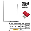 Picture of Jaypro Football Goal Posts - 5-9/16 in. Pole | 6 ft. Offset | 20 ft. Uprights | 18 ft.-6 in. Wide [C] | Semi-Perm - Steel