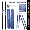 Picture of Jaypro Carbon Ultralite Volleyball Deluxe Package with Custom Graphics for 3 in. Floor Sleeve