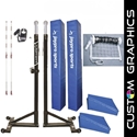 Picture of Jaypro T-Base Competition Volleyball Net System with Custom Graphics