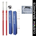 Picture of Jaypro Hybrid Steel Volleyball Net System with Custom Graphics for 3 in. Floor Sleeve