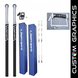 Picture of Jaypro FeatherLite Volleyball System with Custom Graphics for 3-1/2 in. Floor Sleeve