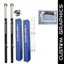 Picture of Jaypro PowerLite Volleyball System with Custom Graphics for 3-1/2 in. Floor Sleeve