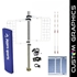 Picture of Jaypro Multi-Sport Volleyball Net Center Upright System with Custom Graphics for 3 in. Floor Sleeve