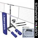 Picture of Jaypro T-Base Competition Volleyball Net Center Upright System with Custom Graphics