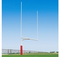 Picture of Gill High School 6' Extension 20' Upright  Steel Plate Mounted Football Goals